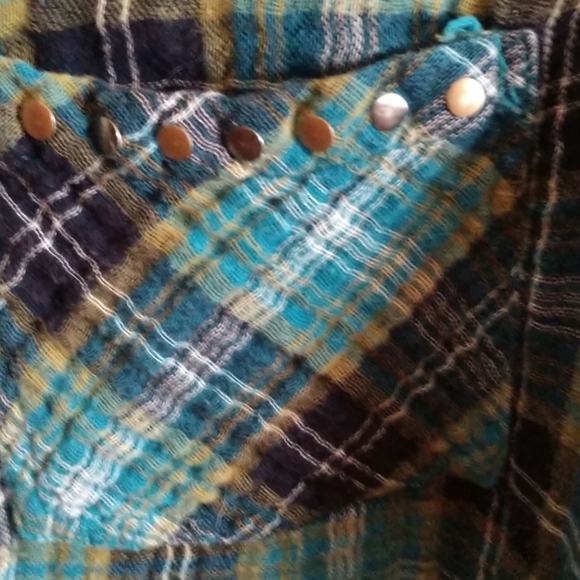 VINTAGE REVERSIBLE Plaid / Buffalo Check Cotton Shirt - Picture 3 of 5